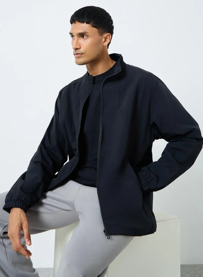 Styli Styli Men Oversized Lightweight Zip Up Jackets