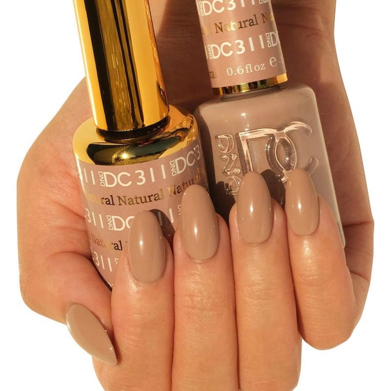 DAISY DND DND DC Gel Polish Set, Deep Nude Collection, UV/LED Gel Polish and Air Dry Nail Lacquer, Matching Chip-Free Polish Duo, 311 Natural, 0.5 Fl Oz - Image 2