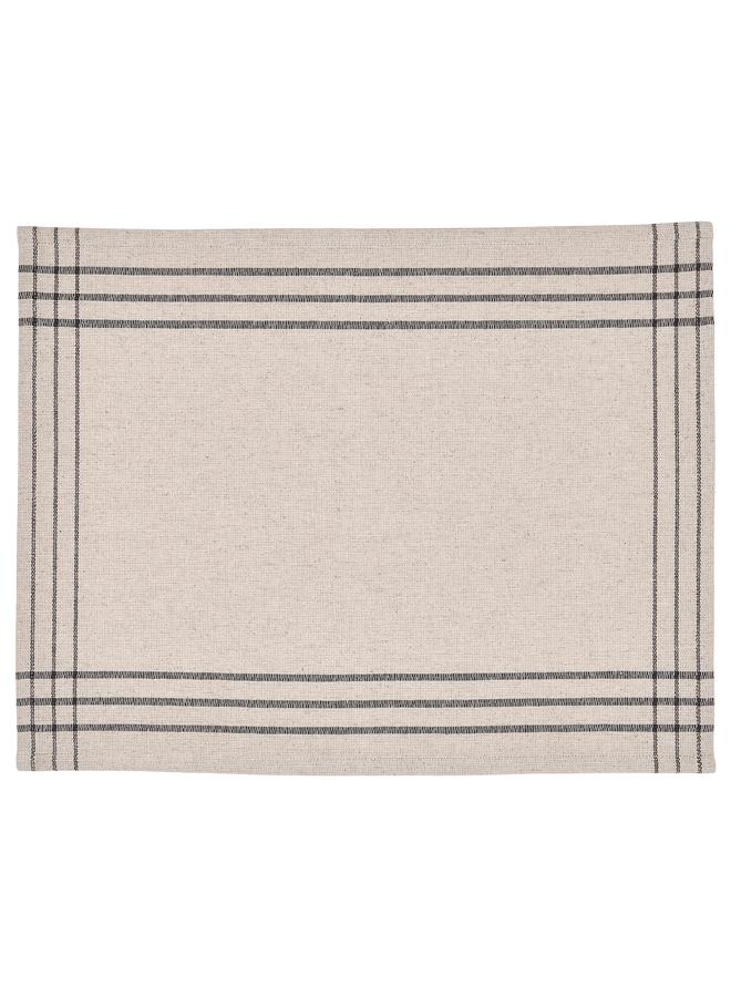 Zaboon Place mat, dark grey/natural, 35x45 cm - Image 1