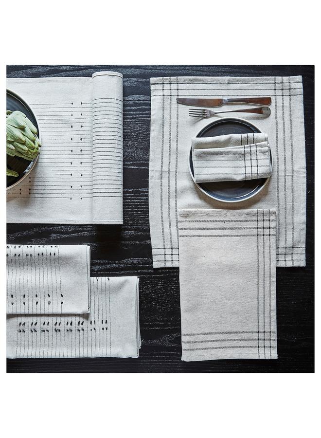 Zaboon Place mat, dark grey/natural, 35x45 cm - Image 4