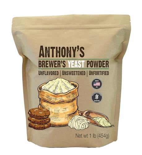 Anthony's Anthonys Brewers Yeast 1 lb Made in USA Gluten Free For Lactation Support Unflavored Unsweetened - Image 1