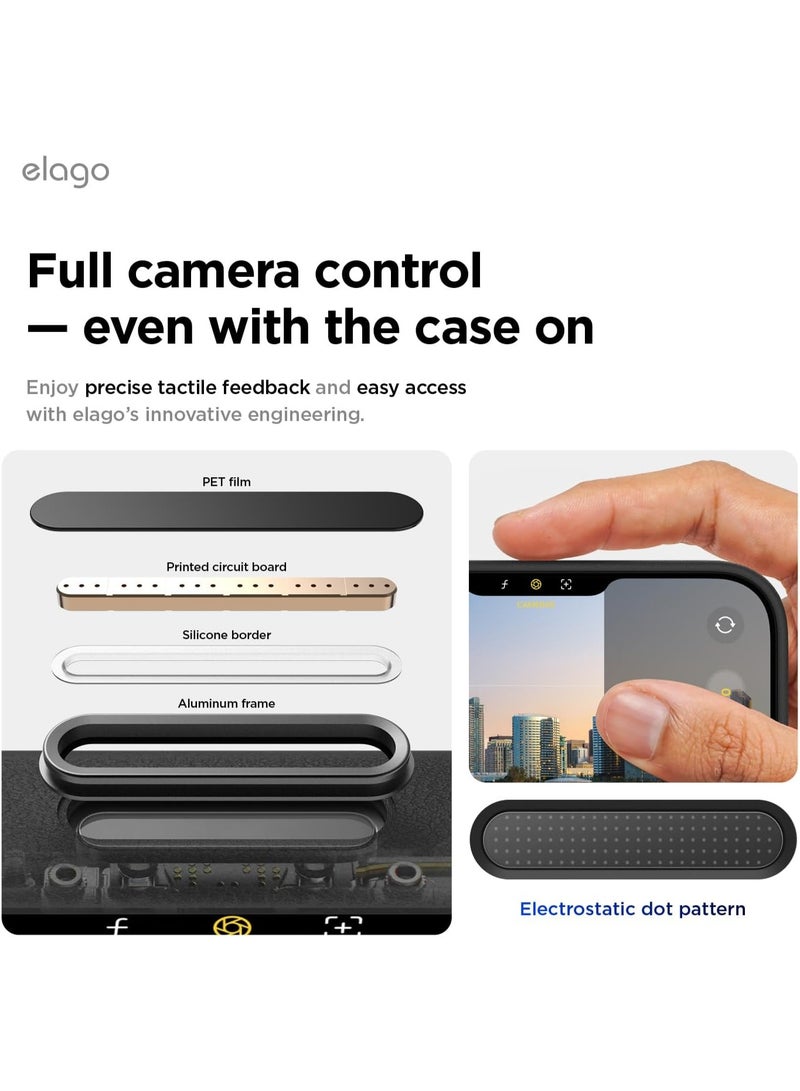 Elago Magnetic Leather case for iPhone 18 Pro / iPhone 17 Pro  (2025) [Camera Control Button Cover] Vegan Leather, Shockproof, Water-Resistant [Magsafe Compatible] - Black - Image 4