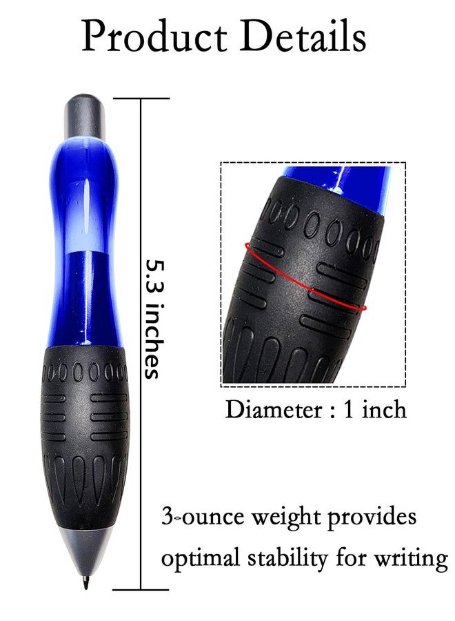lyforx 𝟯 𝗼𝘇 Fat 𝐇𝐞𝐚𝐯𝐲 𝐖𝐞𝐢𝐠𝐡𝐭𝐞𝐝 Pens for Arthritis Hands, Parkinson's, Carpal Tunnel, Hand Tremors Wide Grip, Thick Barrel, Easy to Hold - Image 4