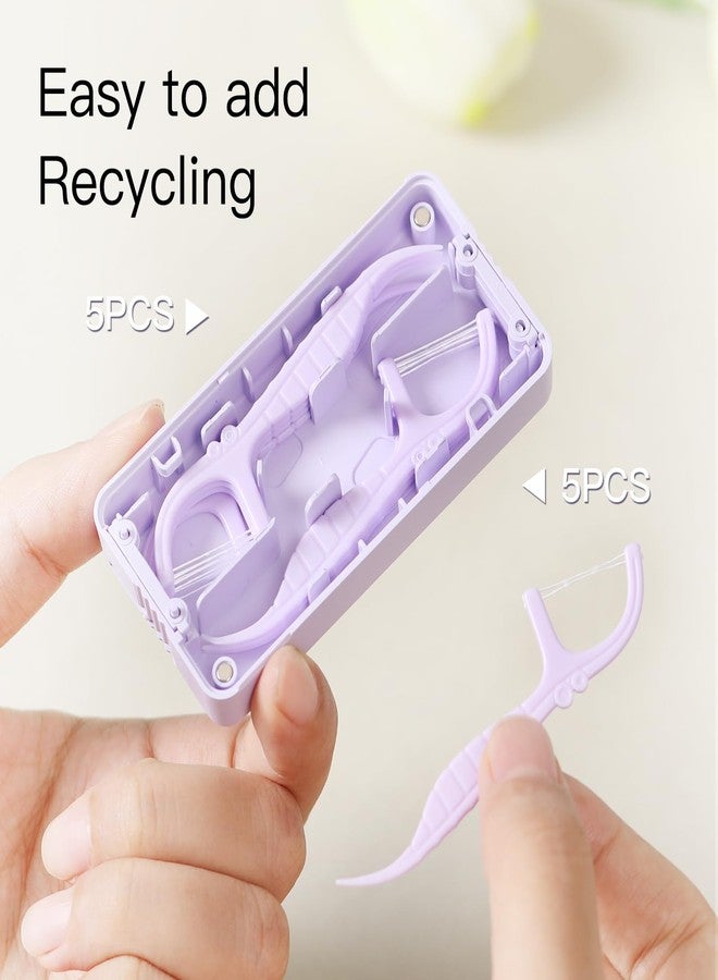 LIAMOSS Mint Dental Floss Picks with Flossers Portable Case,220 Count LIAMOSS No Shred Dental Flossers for Adult,Super Strong for Tightest Teeth,Travel Pocket Tooth Picks,Easy to Dispense Floss Pick(Pink) - Image 3