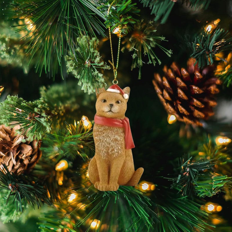 JFSM INC Orange Cat Christmas Ornament - Ornament for Christmas Tree - Festive Holiday Ornament - Image 4