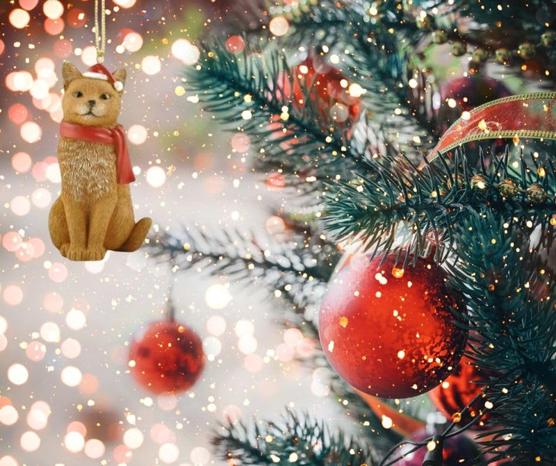 JFSM INC Orange Cat Christmas Ornament - Ornament for Christmas Tree - Festive Holiday Ornament - Image 3
