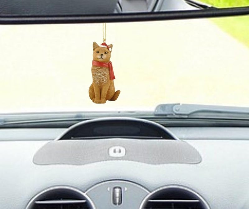 JFSM INC Orange Cat Christmas Ornament - Ornament for Christmas Tree - Festive Holiday Ornament - Image 2