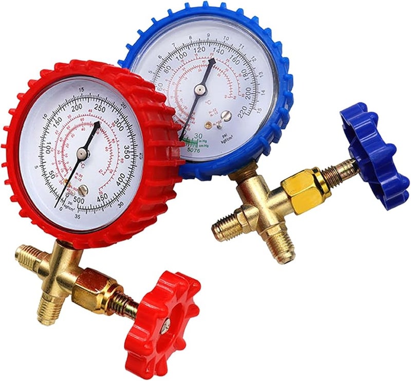 مجموعة مقياس الضغط المحدثة لإعادة شحن المبردات مع أداة تحكم سهلة الاستخدام باللون أ - Image 5