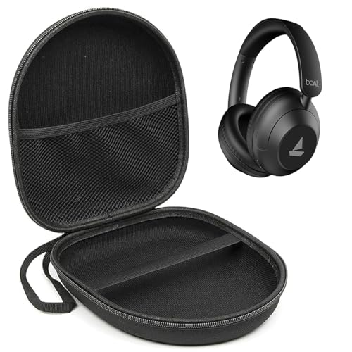 VERTUS® Headphone Hard Protective Storage Case for Boat New Launch Rockerz 650 Pro Bluetooth Wireless Over-Ear Headphones (Black) (Headphone Not Included) - Image 1