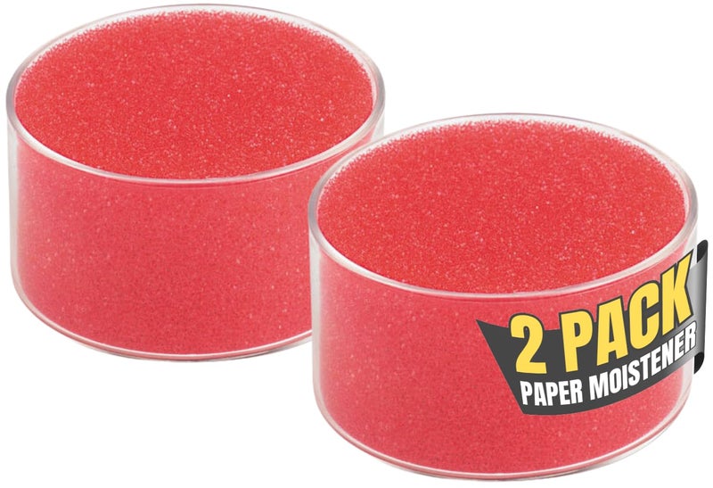 1InTheOffice Sponge Cup MoistenerFingertip Paper MoistenerFinger Moistener For Paper 2 Pack