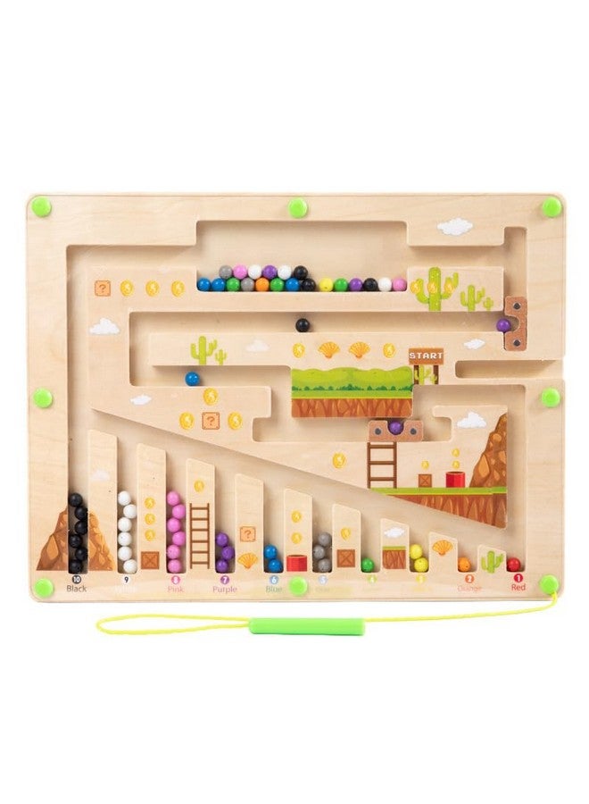 BLiSS HUES BLiSS HUES Magnetic Color And Number Maze Board Puzzle Counting, Matching And Fine Motor Skills Activity Toy For Toddlers (Puzzle), Multicolor  - Image 1