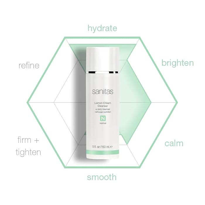 Sanitas Skincare Lemon Cream Cleanser, Enriching Cleanser, Vitamin C, Vitamin E, Jojoba Oil, 5 Ounces - Image 5