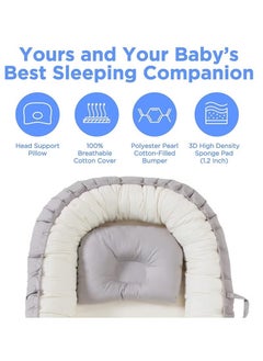 Generic Baby Recliner for Newborns - Portable Crib Bed for Co-Sleeping - Comfortable Recliner Cushion and Snuggle Nest with Pillow - Baby Boys & Girls (0-12 months)  - Image 5