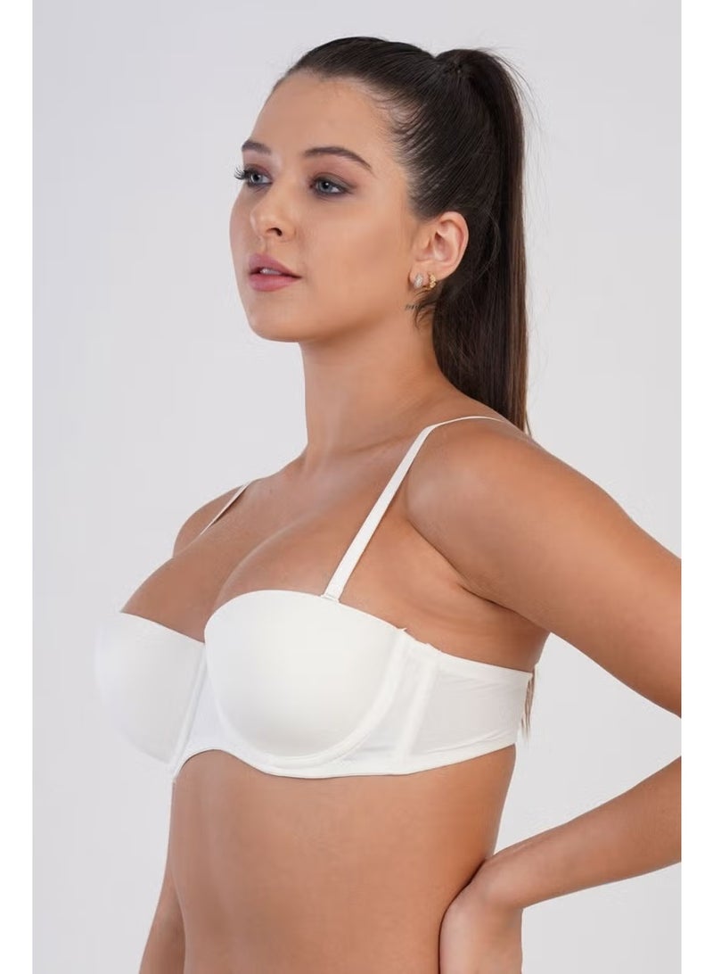 C&city Unsupported Strapless Bra C18020 Ecru - Image 2