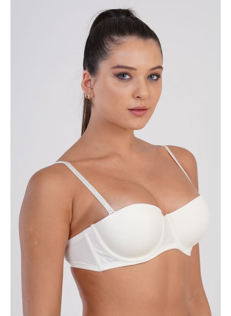 C&city Unsupported Strapless Bra C18020 Ecru - Image 4
