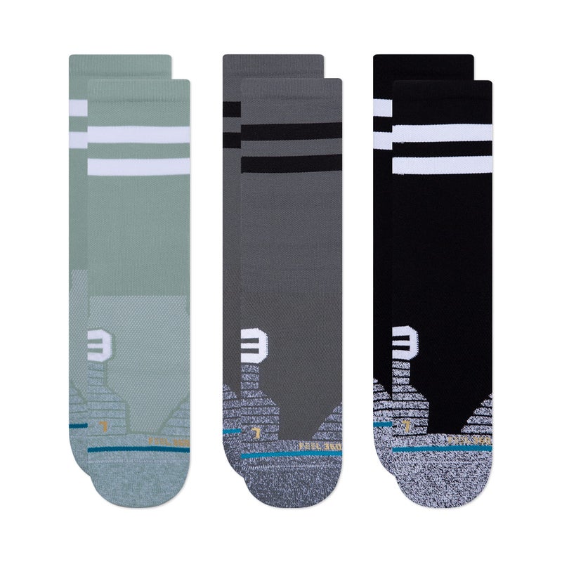Stance Medium Performance Crew Socks 3-Pack for Men and Women, Multicolor Franchise, Medium - Image 1