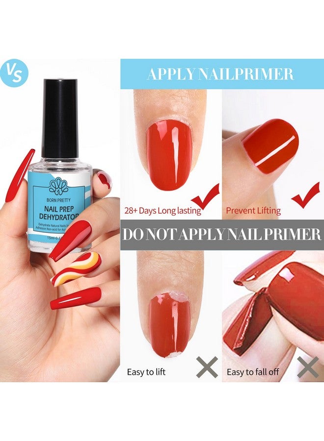 BORN PRETTY Natural Nail Prep Dehydrate and Bond Primer Acid-Free,15ml Dehydrator for Acrylic and Gel Nail Polish, Non Acid Primer for UV Gels Fast Dry Superior Bonding Agent Gift Box Set - Image 3