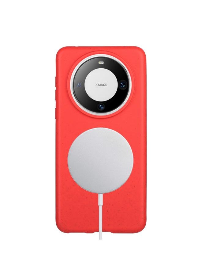 Zaboon - Case For Huawei Mate 60 Wheat MagSafe Magnetic Straw Material + TPU Phone Case - Image 1