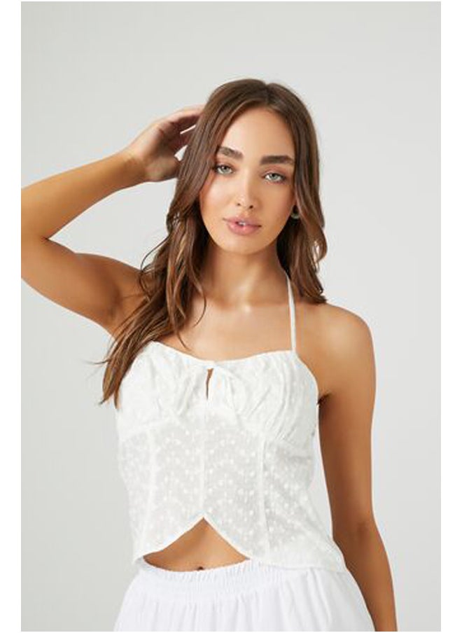 FOREVER 21 - Eyelet Split-Hem Halter Top - Image 1