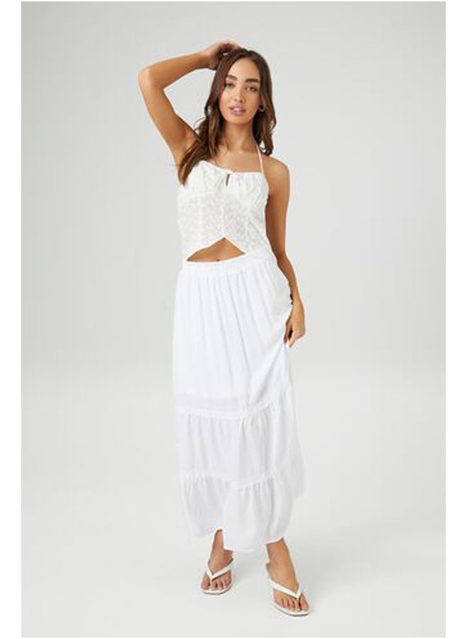 FOREVER 21 - Eyelet Split-Hem Halter Top - Image 1