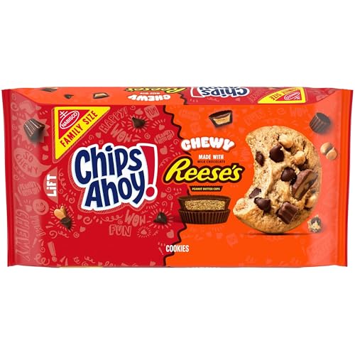 CHIPS AHOY! Chewy Chocolate Chip Cookies with Reese's Peanut Butter Cups, Family Size, 14.25 oz - Image 1