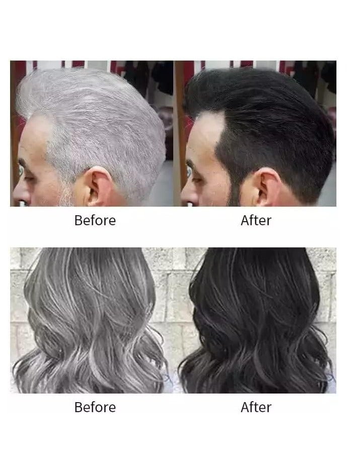 BLOOMING TIME Apple Ammonia-Free Black Hair Cream, No-Toxic, No Stimulation, Natural Black Hair Color cream - 500ml+500ml - Image 4