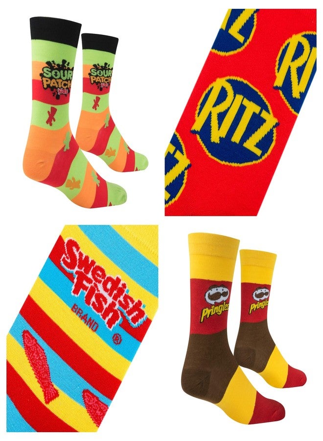 Crazy Socks - Snack Food 8-Pack Novelty Crew Sock Bundle - Large - Fun Colorful Junk Food Gift Set for Men & Women - Image 4