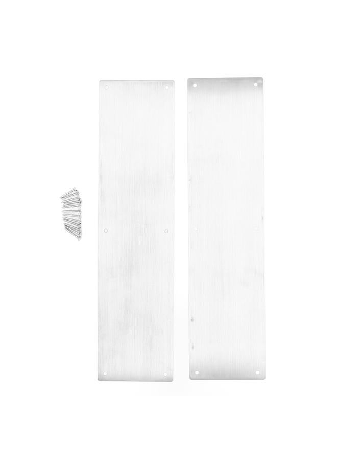 2PCS Door Kick Plate Decorative 304 Stainless Steel Door Protection Kick Plate for Interior and Exterior Doors