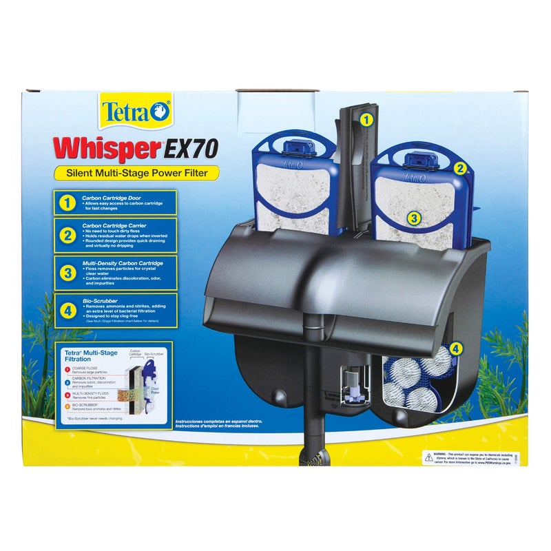 Tetra Whisper EX 70 Filter For 45 To 70 Gallon aquariums, Silent Multi-Stage Filtration, WHITE - Image 2