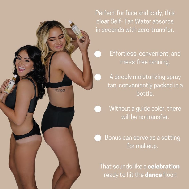 Bronze Cactus Hydrating Self-Tanning Water Spray â€“ Coconut Scented | Lightweight, Refreshing Mist with Multivitamins | Natural Sun-Kissed Glow | All Skin Types | Vegan Friendly Hydration | 6.7 fl oz - Image 3