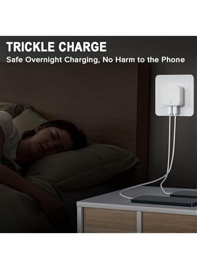 25W USB C Charger, 2 Ports QC 3.0 & PD, Fast Charger Plug Compatible for iPhone 15/15 Pro/Max/Plus /14/13/12/Galaxy S23/S22/S21/S21/Note/20/10/S10/S9/Google Pixel,for iPad Pro Air Mini  - Image 5