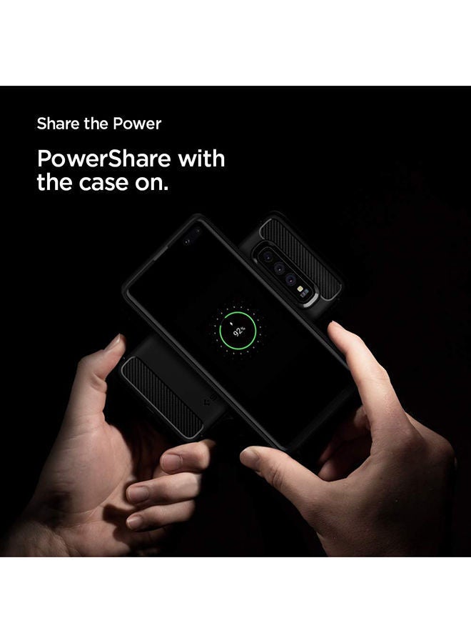 NIBEMINENT Rugged Armor Case Cover For Samsung Galaxy S10 Plus Matte Black - Image 2