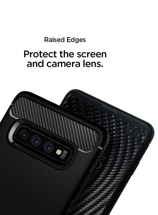 NIBEMINENT Rugged Armor Case Cover For Samsung Galaxy S10 Plus Matte Black - Image 3