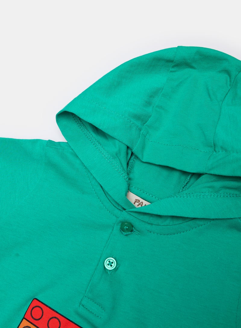 Panco Baby Boys BUBLE POP Hooded Short Sleeve T-shirt - Image 3