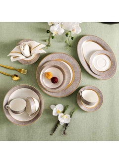 DANUBE HOME Royal 32-Piece New Bone China Dinner Set -Serve 6  - Image 1