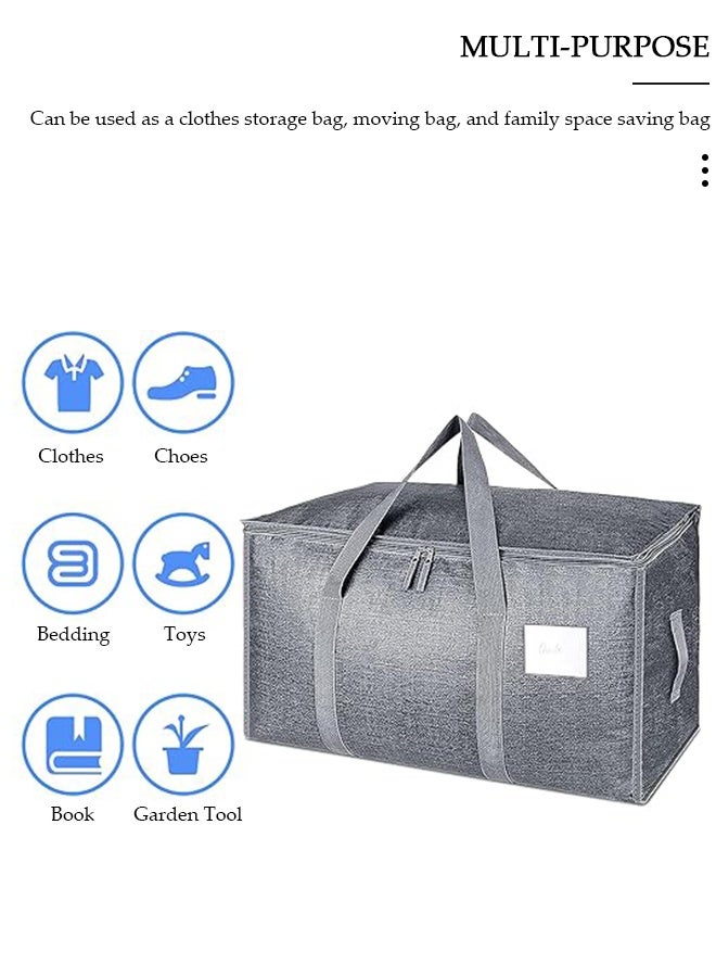 DUNISO 2packs Water-Resistant Storage Bag Organizer,Extra Large Storage Bag for Moving Organizer Bags,Foldable Storage Totes for Clothes, Camping, Travel, Space-Saving Organizer, Duffle Bags for Moving Boxes - Image 5
