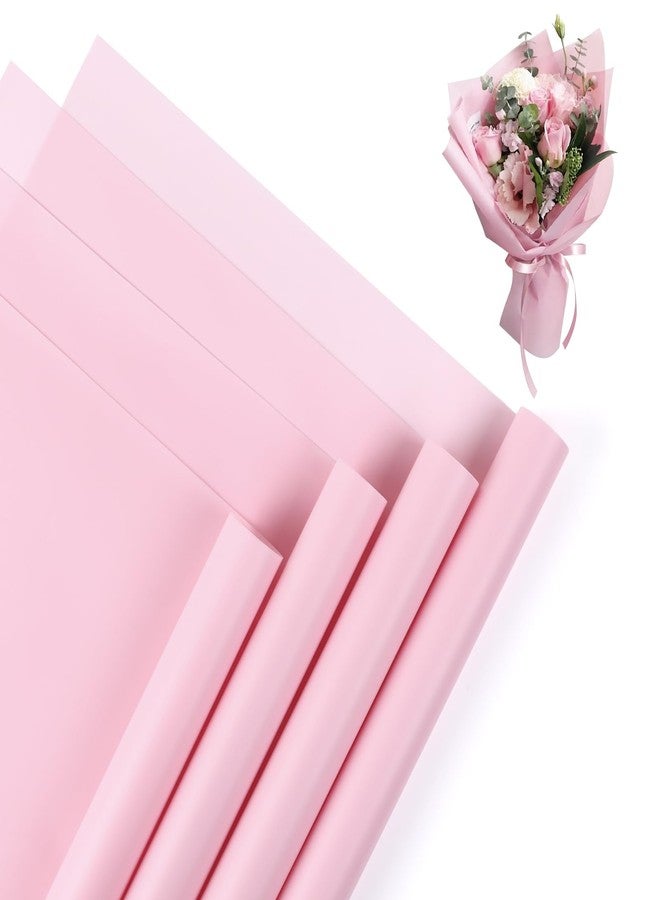 NESCCI 20 Sheet Pink Floral Bouquet Wrapping Paper - Waterproof, 22.8x22.8 inches, Perfect for Birthdays, Weddings, Anniversaries & More - Image 1
