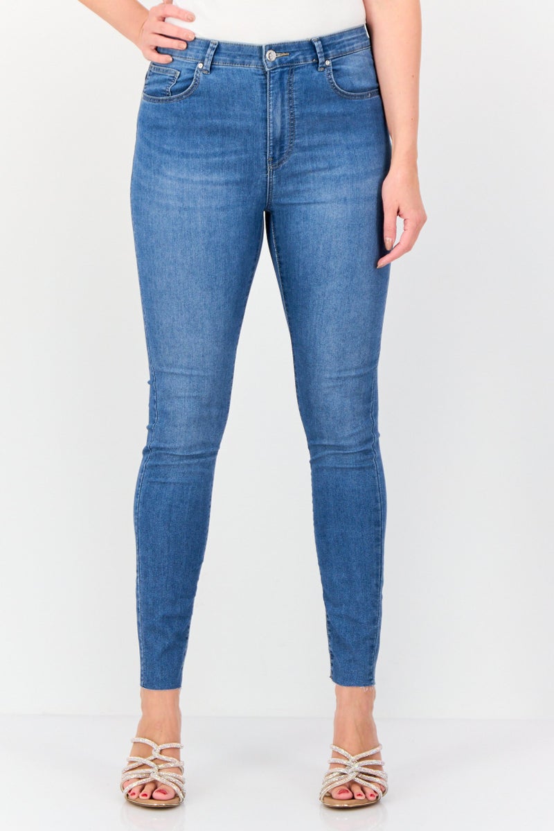 ONLY Jdy By Only Women Regular Fit Washed Stretchable Jeans, Blue  - Image 1