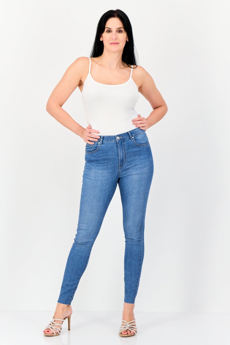 ONLY Jdy By Only Women Regular Fit Washed Stretchable Jeans, Blue  - Image 4