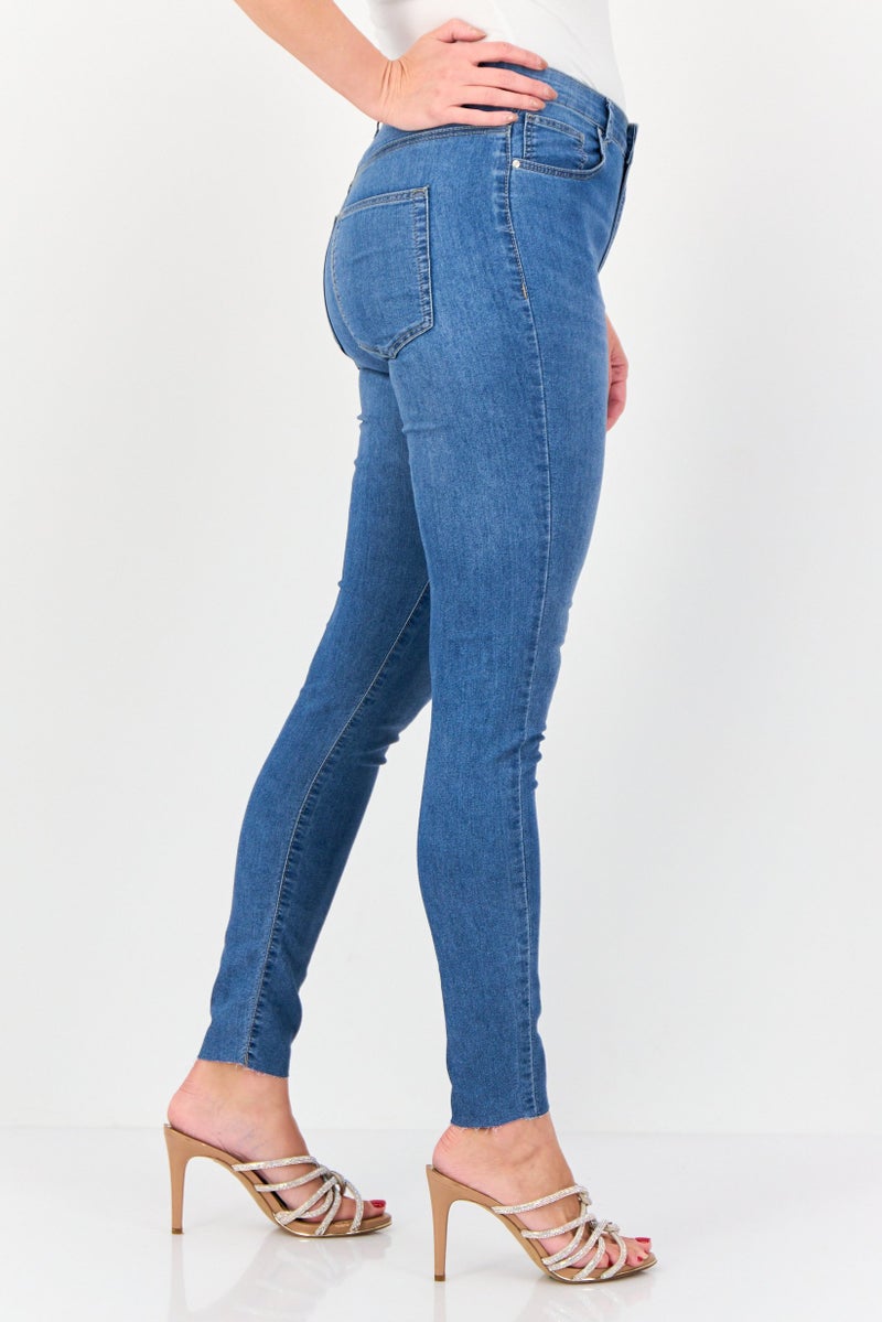 ONLY Jdy By Only Women Regular Fit Washed Stretchable Jeans, Blue  - Image 2