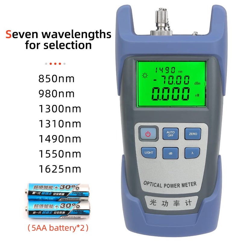FC-6S مجموعة أدوات إنهاء تجميع الاتصال البارد للألياف الضوئية FC-6S FTTH مع محدد العطل البصري وقاطع الألياف وموصل SC FC ومقياس الطاقة البصرية ومكتشف الكابل وأداة إزالة العزل وورق خالي من الغبار - Image 2