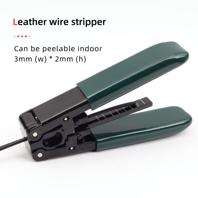 FC-6S مجموعة أدوات إنهاء تجميع الاتصال البارد للألياف الضوئية FC-6S FTTH مع محدد العطل البصري وقاطع الألياف وموصل SC FC ومقياس الطاقة البصرية ومكتشف الكابل وأداة إزالة العزل وورق خالي من الغبار - Image 5