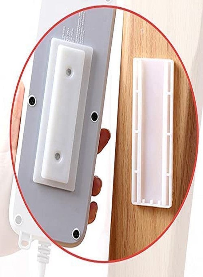 FLAVION Universal Power Strip Holder Wall Mount - Adhesive I-Shaped Card Slot Design - No-Drill Cable Organizer Bracket for Bedside, Desk, Wall, Kitchen (Pack of 2) - Image 5
