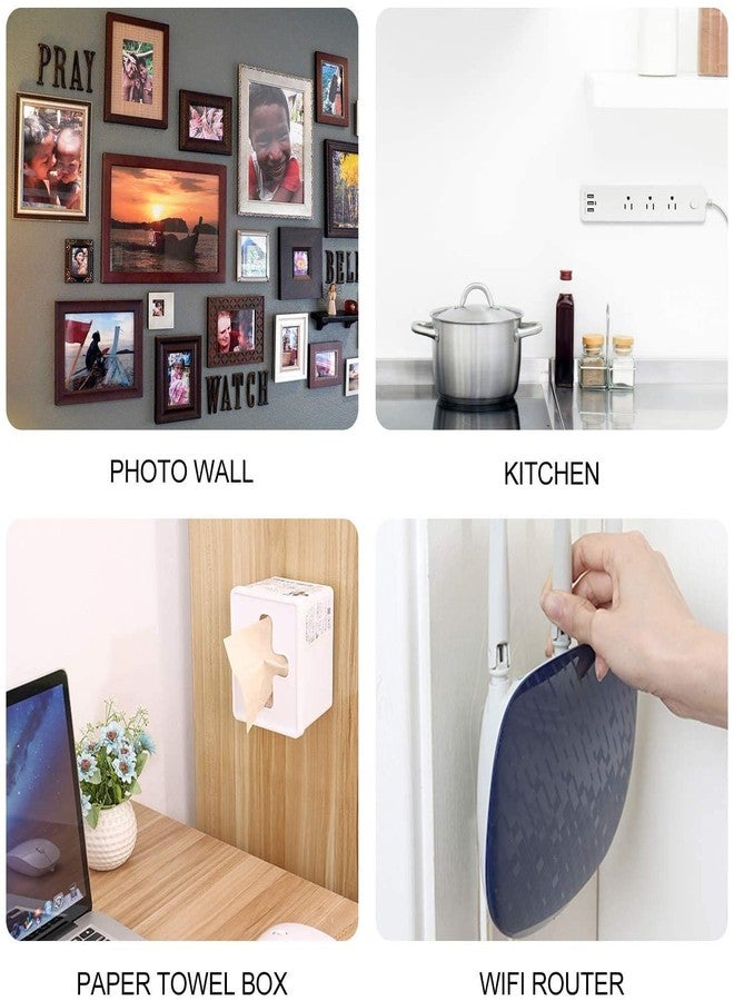 FLAVION Universal Power Strip Holder Wall Mount - Adhesive I-Shaped Card Slot Design - No-Drill Cable Organizer Bracket for Bedside, Desk, Wall, Kitchen (Pack of 2) - Image 3