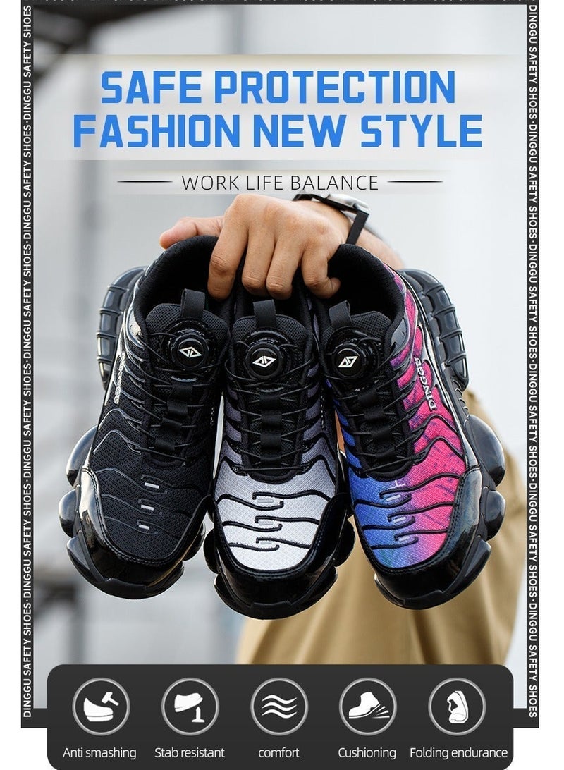 Dinggu Steel Toe Shoes for Men Lightweight Safety Shoes Comfortable Puncture Proof Slip On Indestructible Work Shoes and Fashion Sneakers. - Image 2