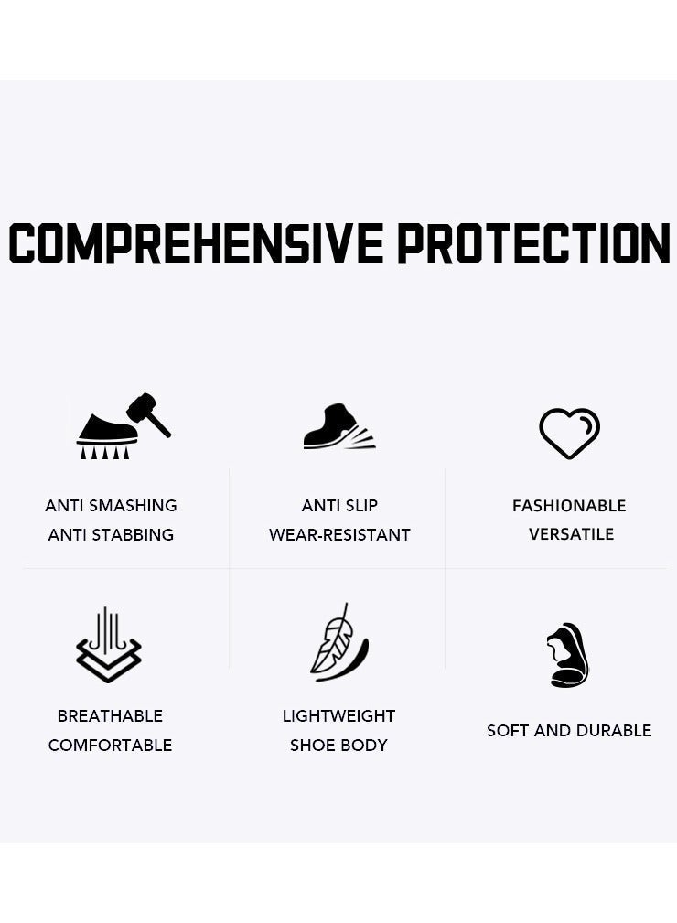 Dinggu Steel Toe Shoes for Men Lightweight Safety Shoes Comfortable Puncture Proof Slip On Indestructible Work Shoes and Fashion Sneakers. - Image 4