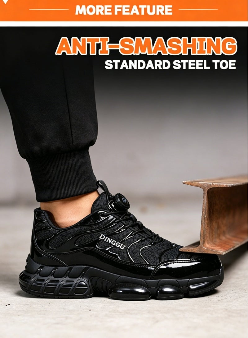 Dinggu Steel Toe Shoes for Men Lightweight Safety Shoes Comfortable Puncture Proof Slip On Indestructible Work Shoes and Fashion Sneakers. - Image 5