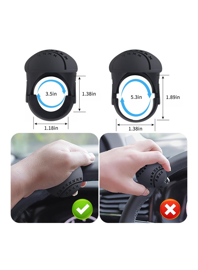 SYOSI Steering Wheel Knob Steering Wheel Spinners, ABS & Silicone Non-Slip Knob with Metal Ball Bearing, Easy Installation, Car Steering Wheel Power Handle Knob fit for Trucks, Tractors, Mowers Etc (1 Pack) - Image 4