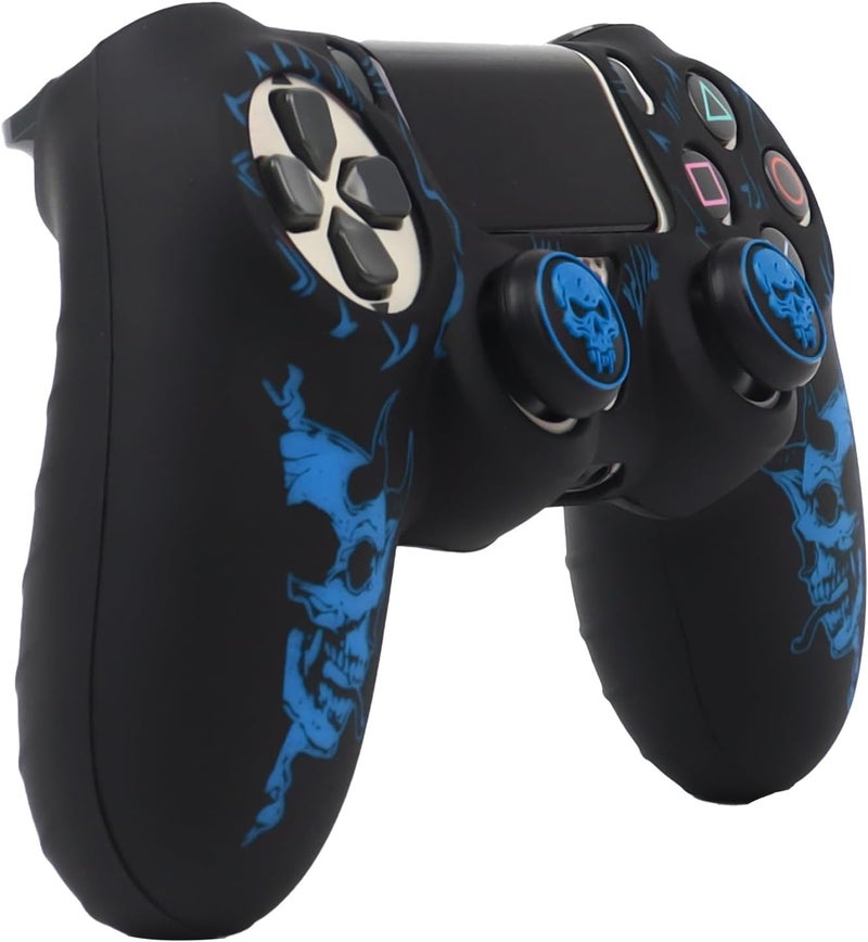 RALAN Horned Skull Head Design Controller Skin Cover with 2 Thumb Grips Compatible with PS4/Playstation 4 Slim/Pro Controller - Image 3