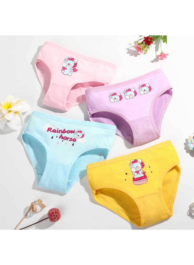 Girls' Underwear Cotton Triangle Girls' Children's Shorts Cartoon Class A Cotton Briefs Girls' Baby 2~12 Years Old